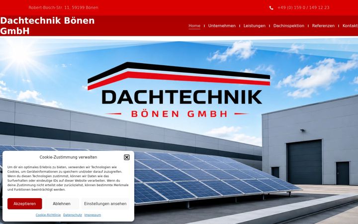 Screenshot of dachtechnik-boenen.com