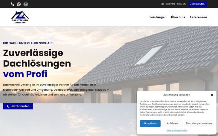Screenshot of dachtechnik-zwilling.de