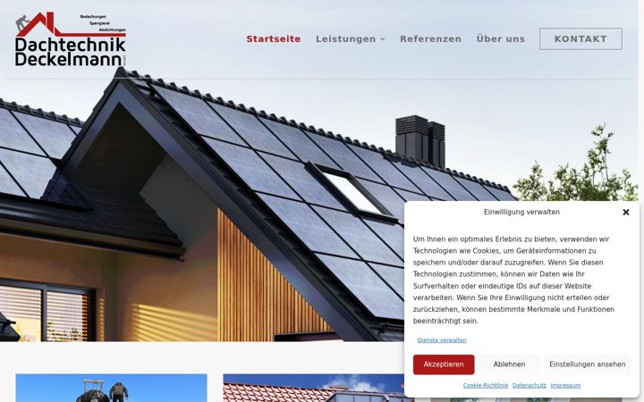 Screenshot of dachtechnikdeckelmann.de