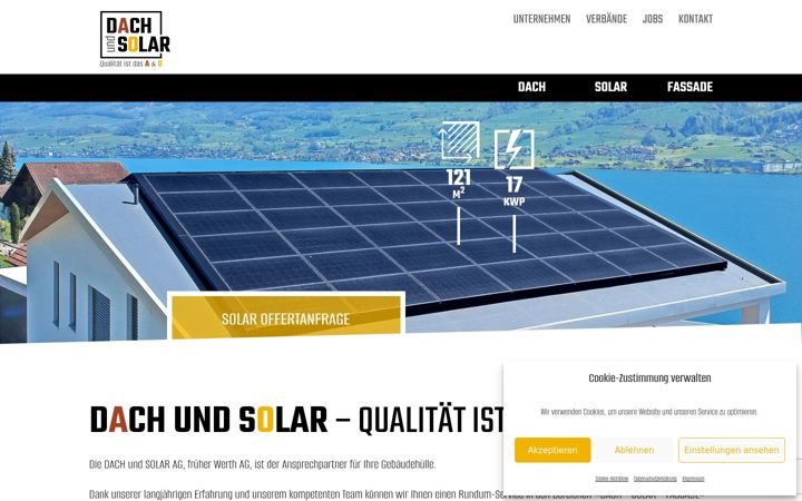 Screenshot of dachundsolar.ch