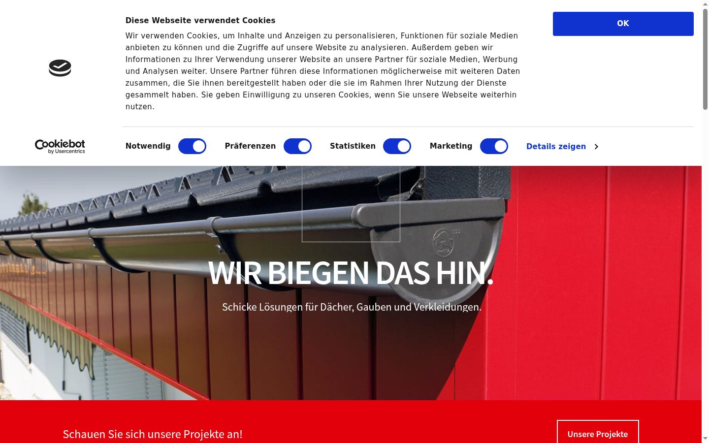 Screenshot van de toestemmingsbanner zoals getoond vóór enige interactie