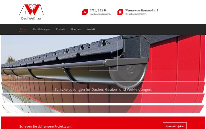Screenshot van dachweisshaar.de