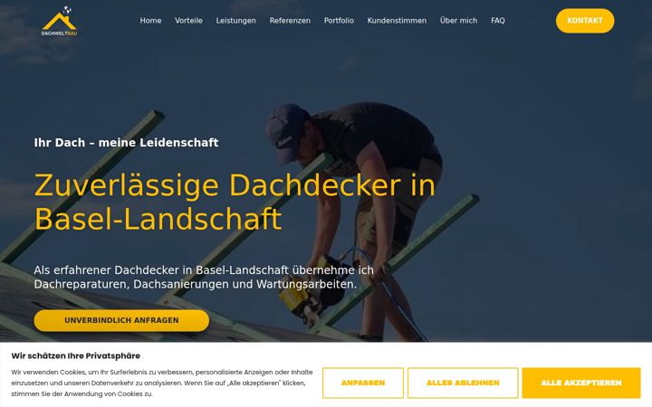 Screenshot of dachweltbau.ch