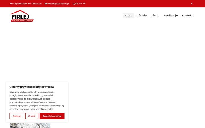 Screenshot of dachyfirlej.pl