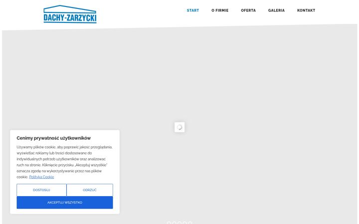 Screenshot ta' dachyzarzycki.pl