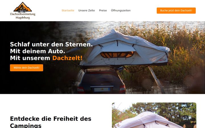 Screenshot ta' dachzeltvermietung-magdeburg.de