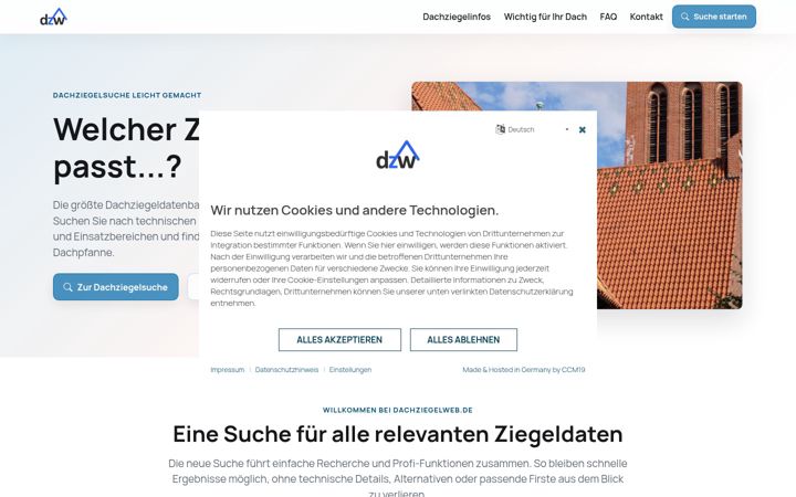 Screenshot of dachziegelweb.de