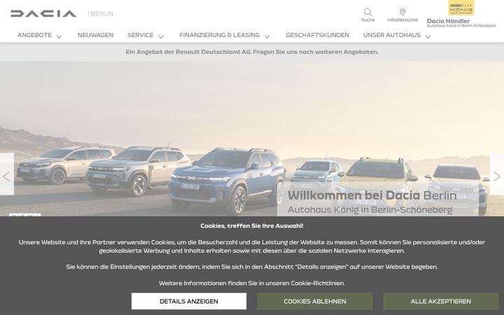 Screenshot of dacia-autohauskoenig-berlin.de