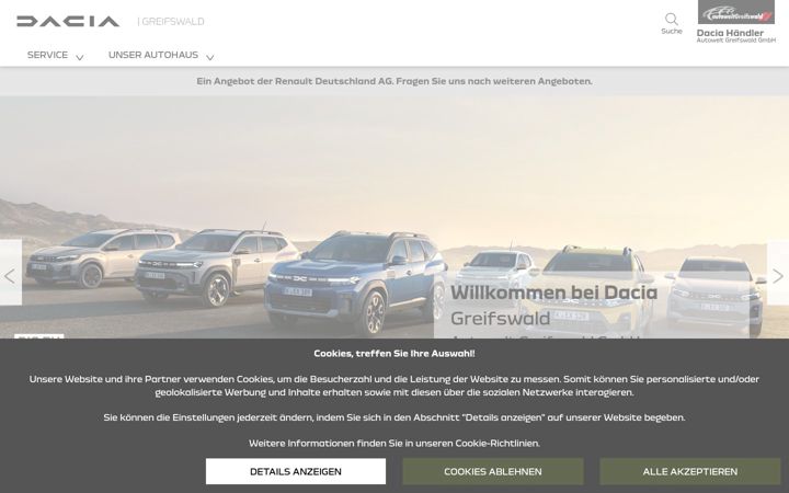 Screenshot of dacia-autowelt-greifswald.de