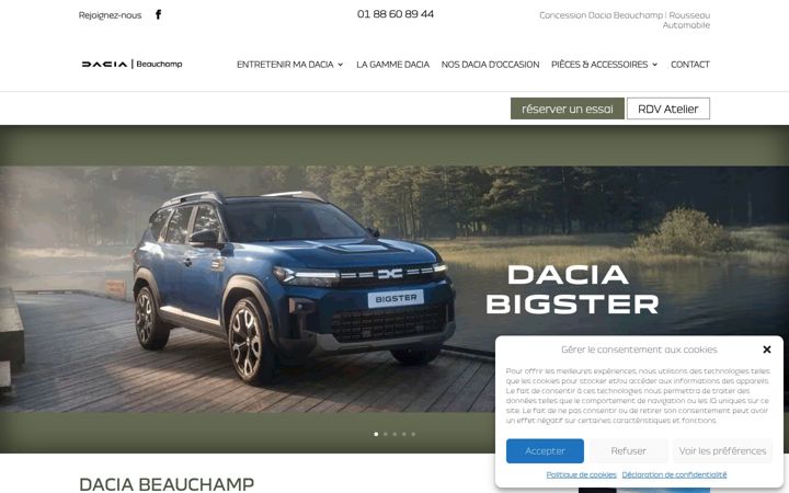 Ekraanipilt saidist dacia-beauchamp.fr