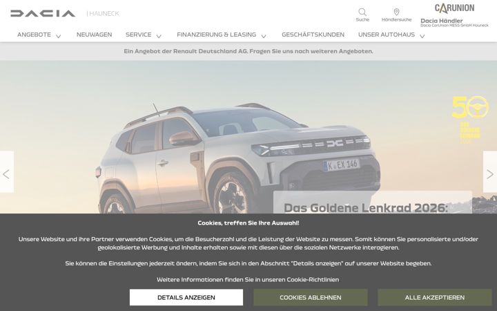 Screenshot ta' dacia-carunion-hauneck.de
