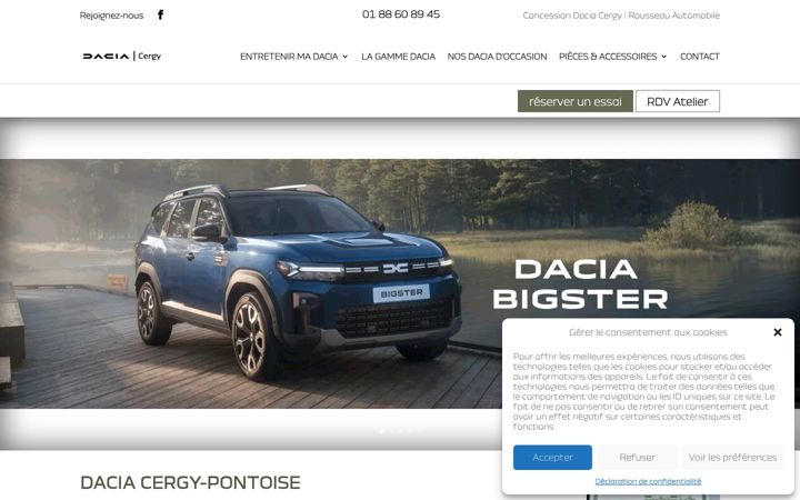 Ekraanipilt saidist dacia-cergy.fr