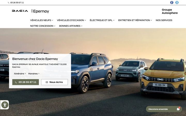 Skærmbillede af dacia-epernay.fr