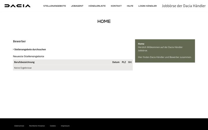 Screenshot of dacia-jobboerse.de
