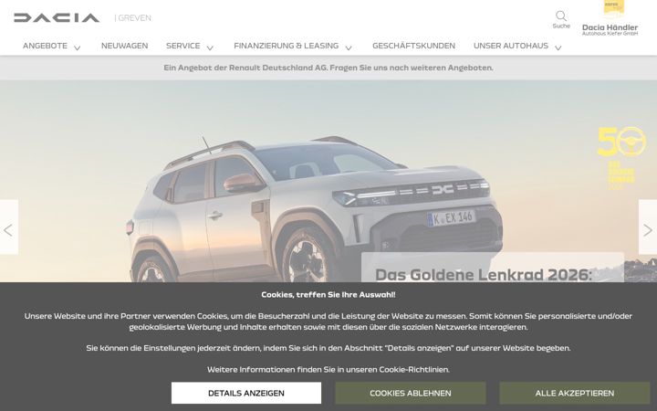 Screenshot ta' dacia-kiefer-greven.de
