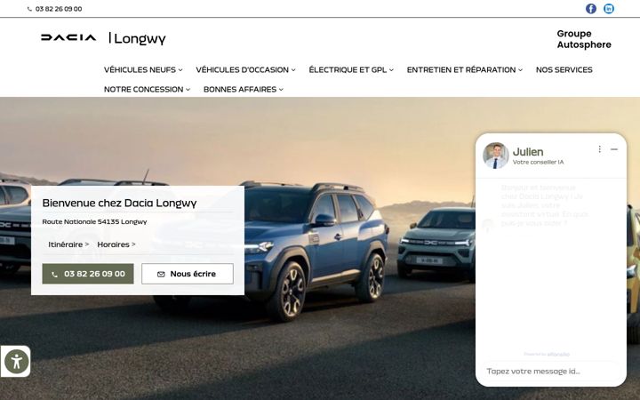 Skærmbillede af dacia-longwy.fr
