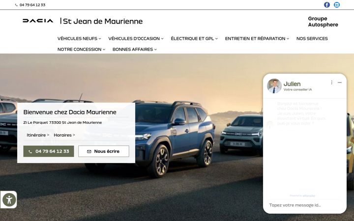 Skærmbillede af dacia-maurienne.fr