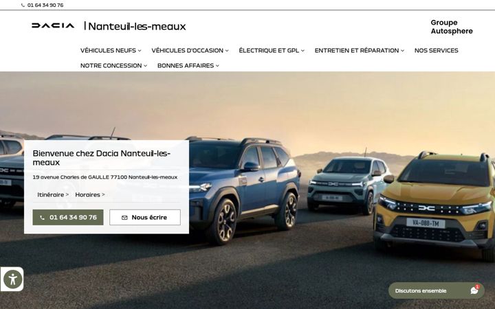 Skærmbillede af dacia-meaux.fr