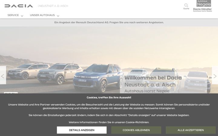 Screenshot of dacia-negele-neustadt.de