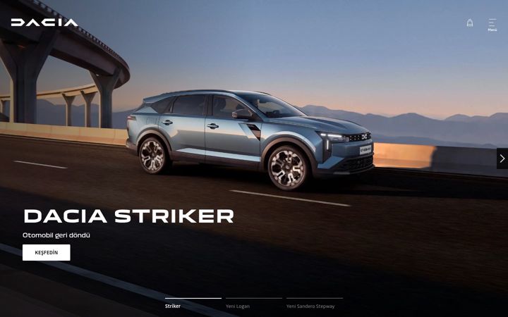 Screenshot of dacia.com.tr