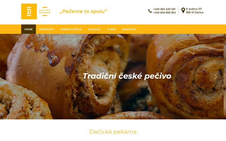 Captura de ecrã de dacickapekarna.cz