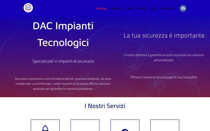 Screenshot of dacimpiantitecnologici.it