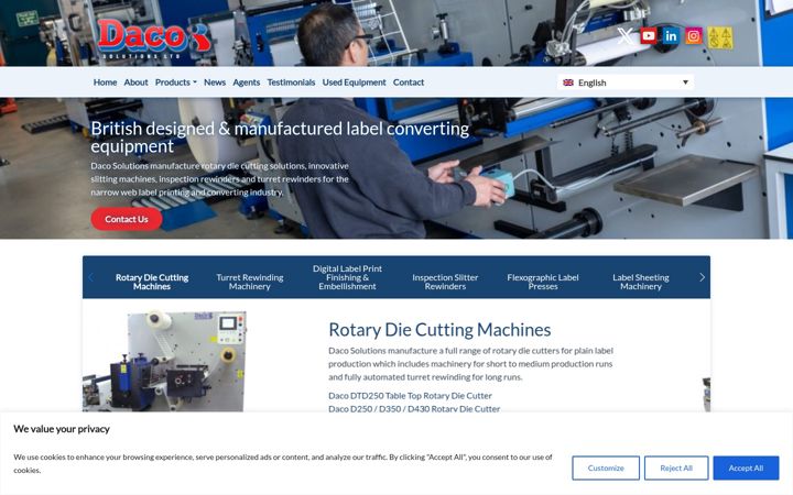 Screenshot of daco-solutions.com