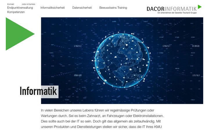 Screenshot of dacor.ch