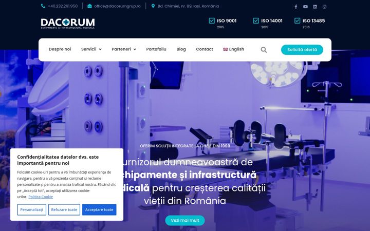 Ekrānuzņēmums no dacorumgrup.ro