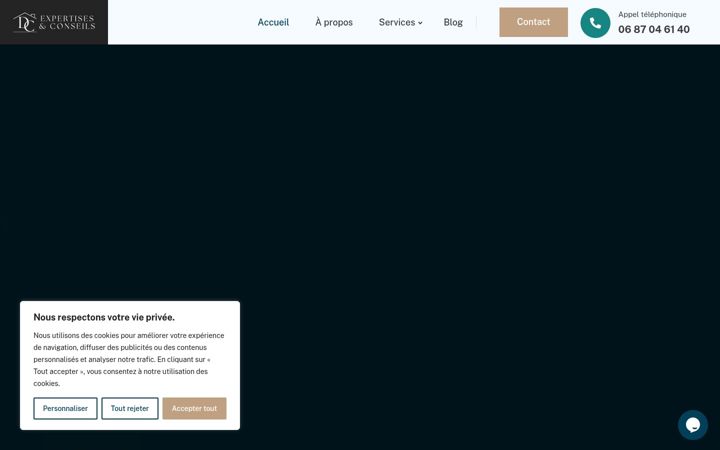 Screenshot of dacostaexpertise.fr