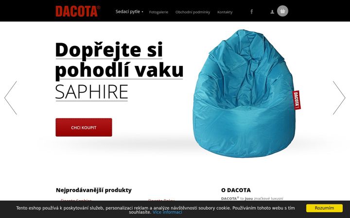 Captura de ecrã de dacota.cz