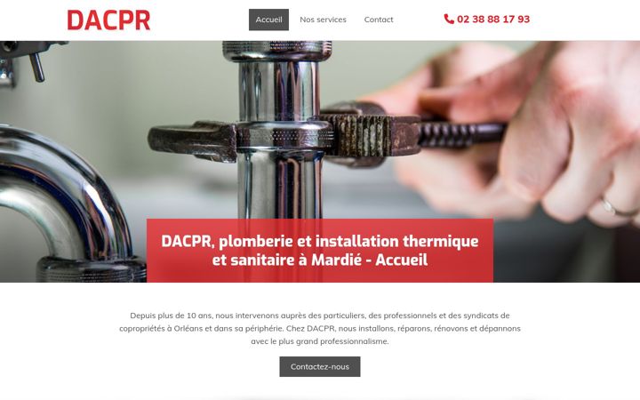 Screenshot of dacprplomberie.fr