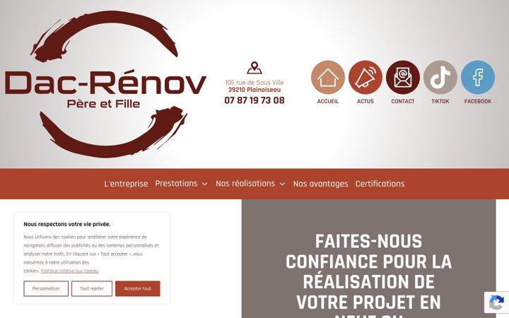 Screenshot of dacrenov.fr