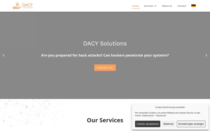 Screenshot of dacy-solutions.com