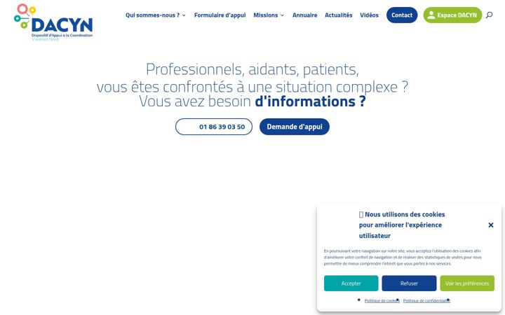 Ekraanipilt saidist dacyn.fr