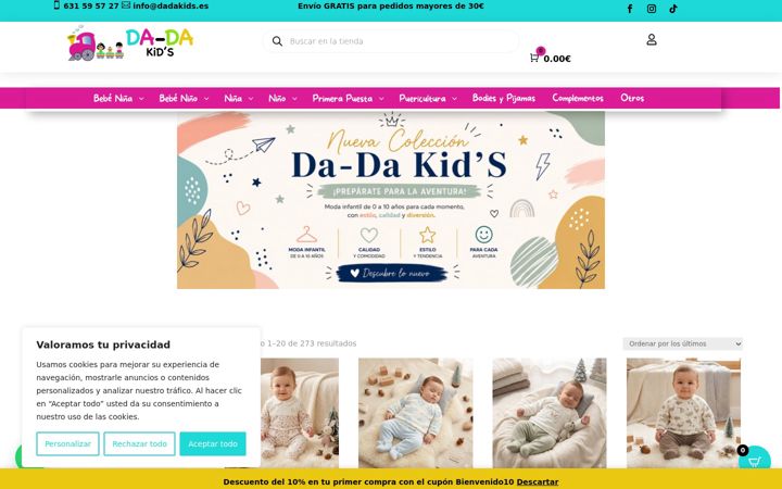 Screenshot di dadakids.es