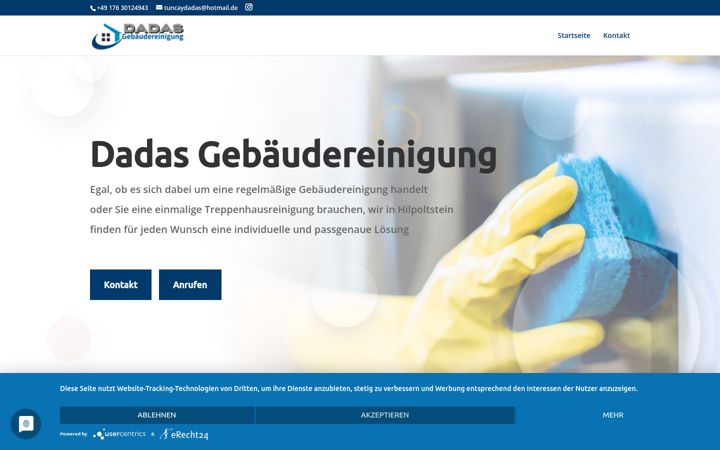 Screenshot of dadas-gebaeudereinigung.de