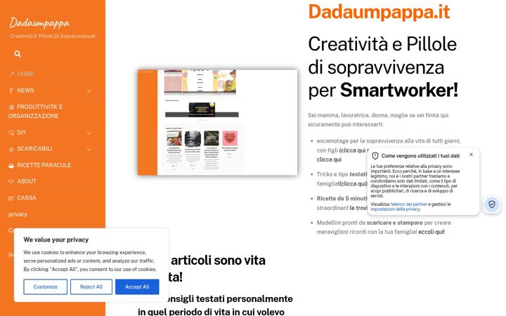 Skjámynd af dadaumpappa.it