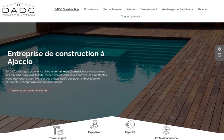 Ekraanipilt saidist dadc-construction.fr
