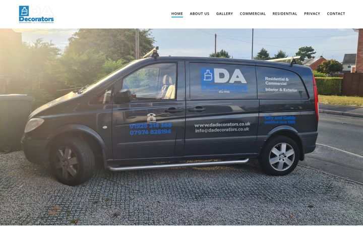 Posnetek zaslona dadecorators.co.uk