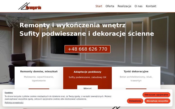Screenshot of dadej-avangarde.pl