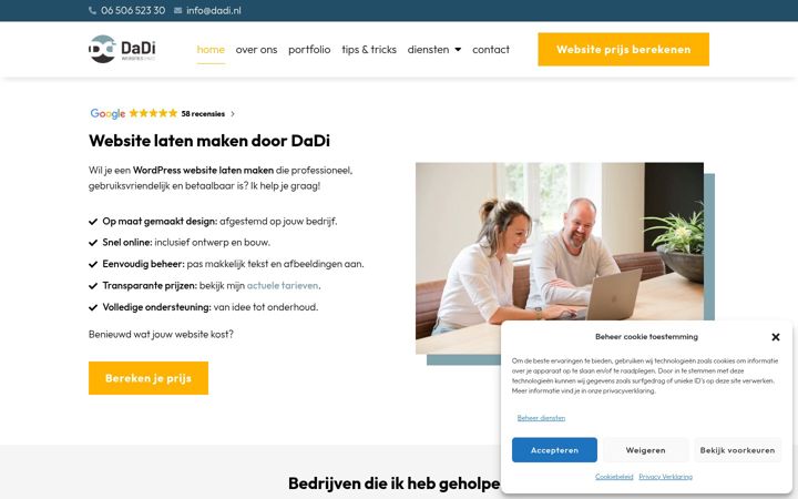 Skjermbilde av dadi.nl