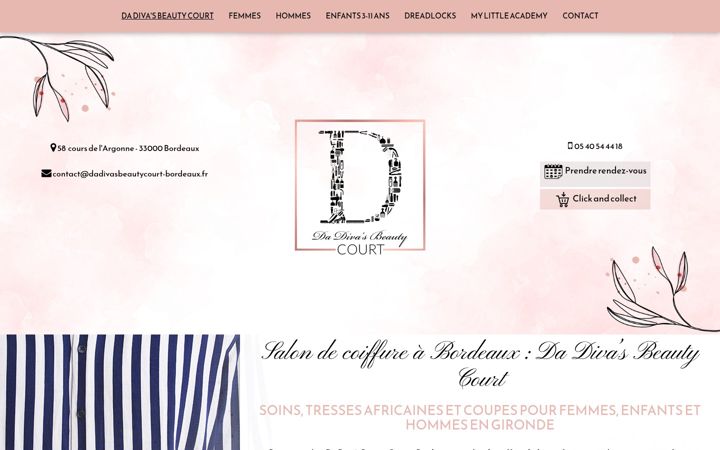 Screenshot of dadivasbeautycourt-bordeaux.fr