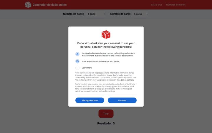 Screenshot of dado-virtual.com