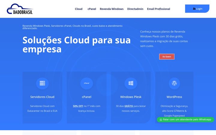 Екранна снимка на dadobrasil.com.br