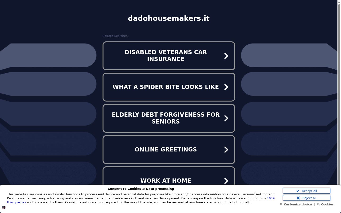 Screenshot van de toestemmingsbanner zoals getoond vóór enige interactie