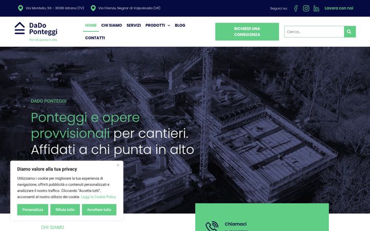 Screenshot of dadoponteggi.it