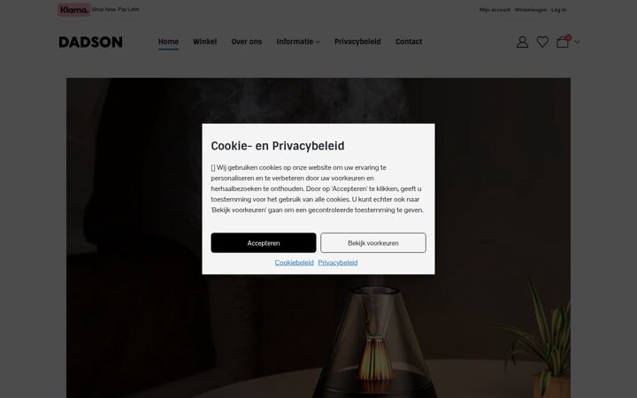 Kuvakaappaus sivustosta dadson.nl