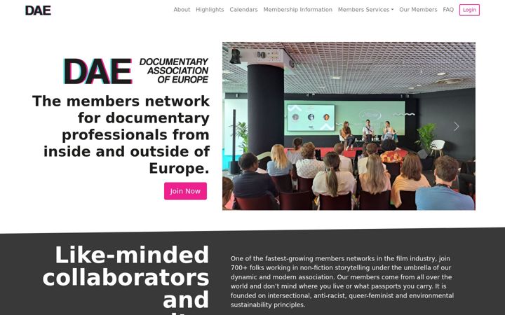 Screenshot von dae-europe.org