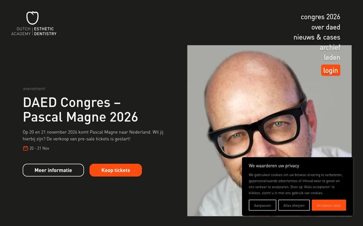 Kuvakaappaus sivustosta daed.nl